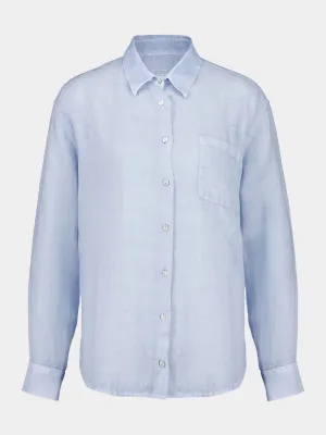 Sea Soft Fade Long Sleeve Shirt with Front Pocket