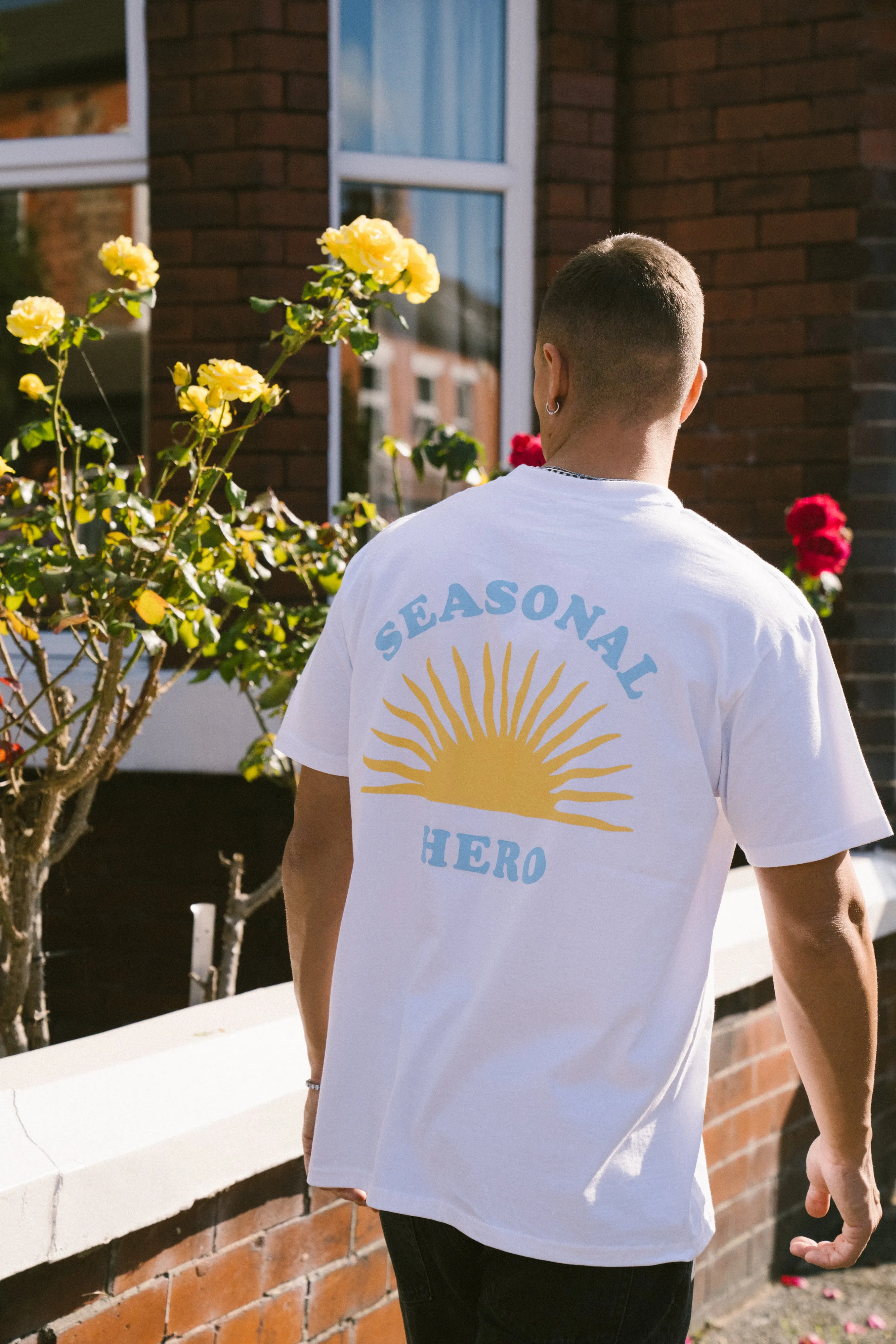Seasonal Hero 'Morning Sun' Tee - White