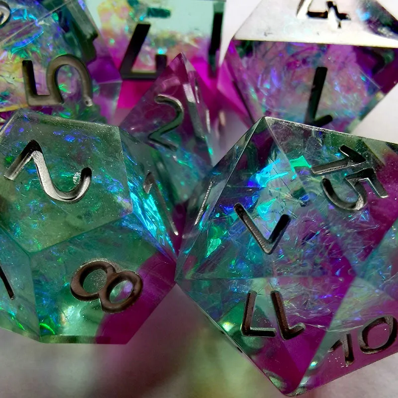 Sharp Edge Crafted Resin Dice 7pcs Set