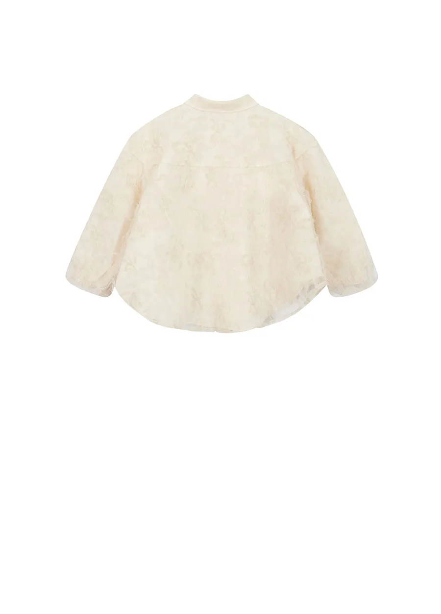 Shirt / jnby by JNBY Elegant Petals Mesh Top