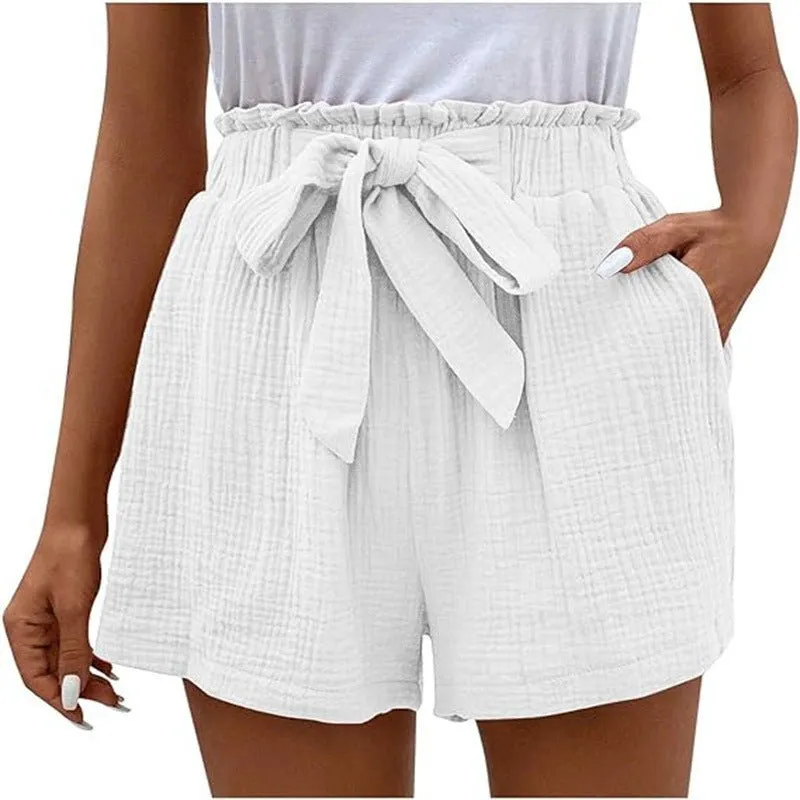 Short en gaz de coton