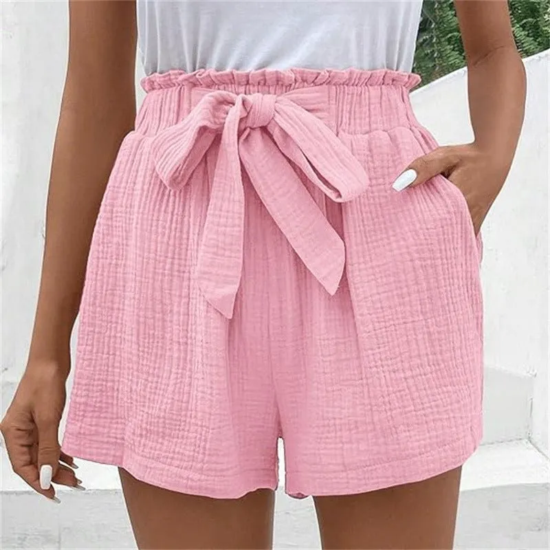 Short en gaz de coton