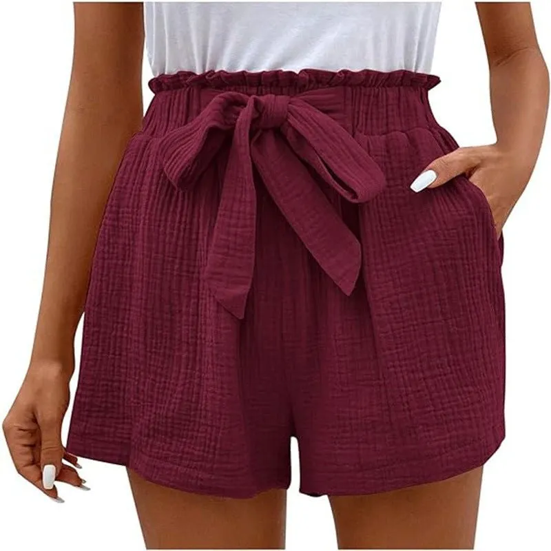 Short en gaz de coton