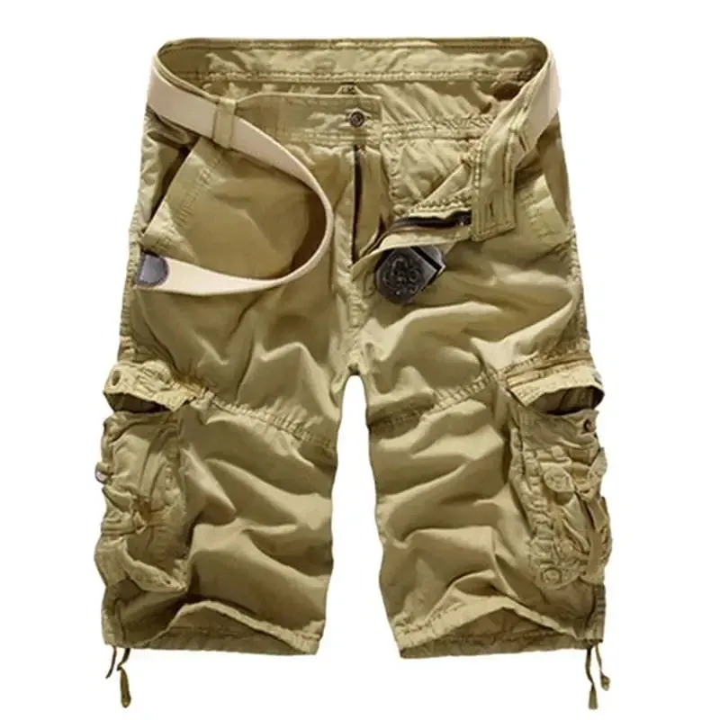 SHORT MILITAIRE AVEC EFFET FROISSÉ