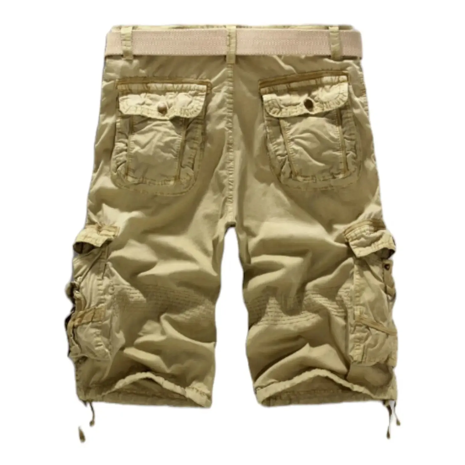 SHORT MILITAIRE AVEC EFFET FROISSÉ
