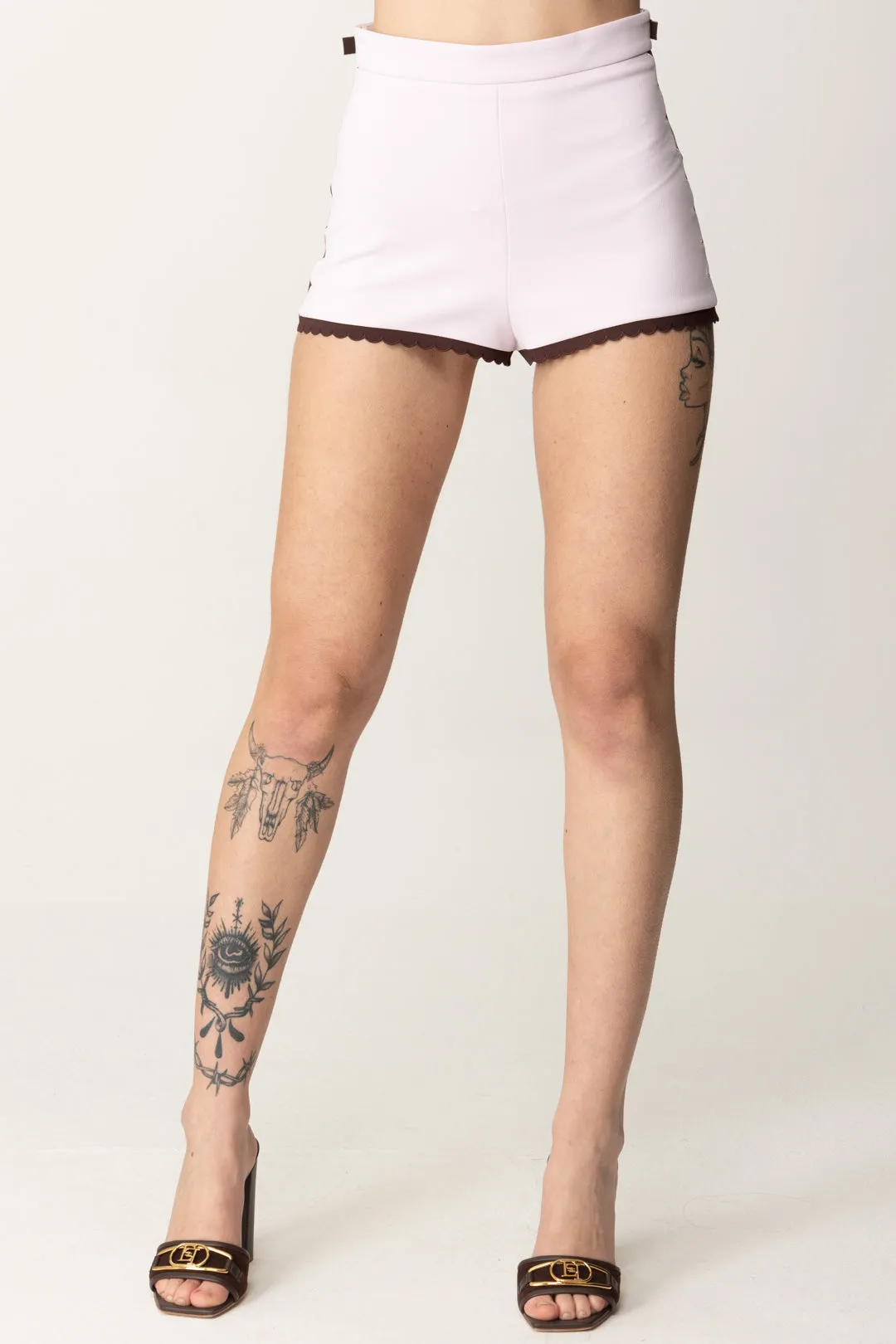 Shorts Stretch con Smerlo Ricamato