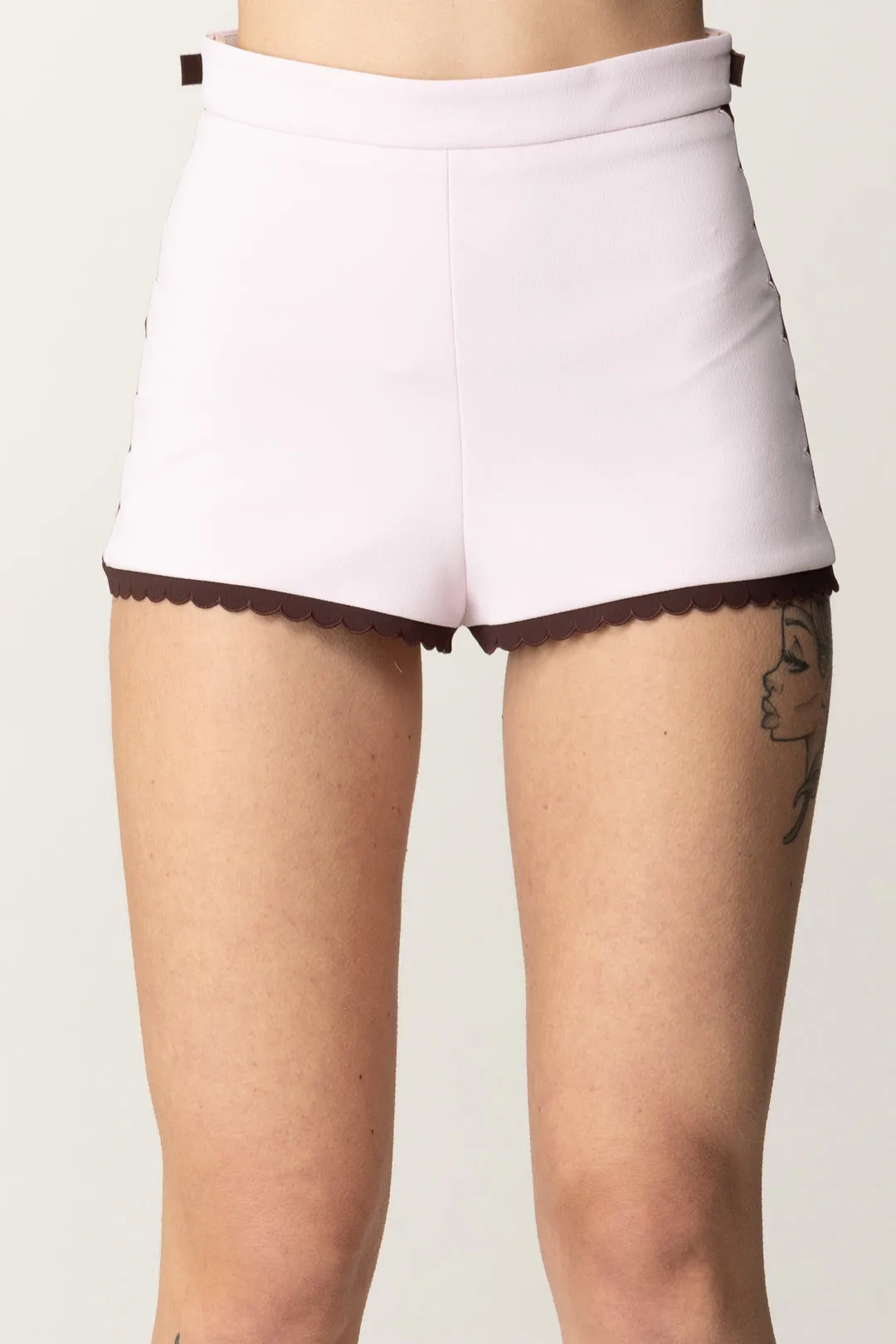 Shorts Stretch con Smerlo Ricamato