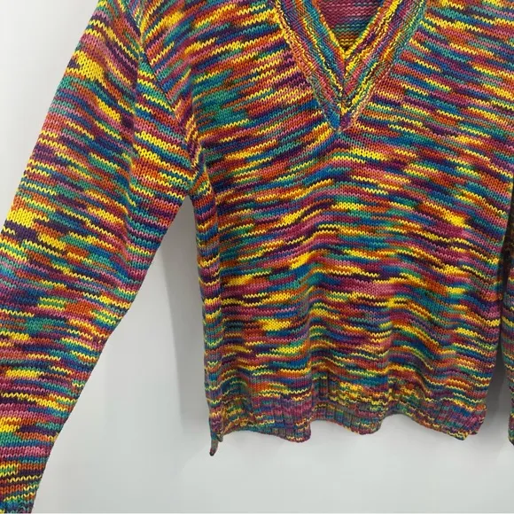 Show Me Your Mumu Gilligan Sweater Size Medium Colorful Space Dye Knit Boho