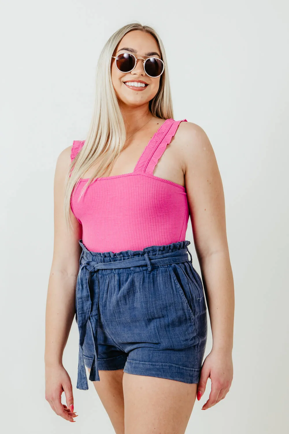 Simply Southern Gauze Shorts for Women in Blue | PP-0124-SHORT-GZE-INDIGO