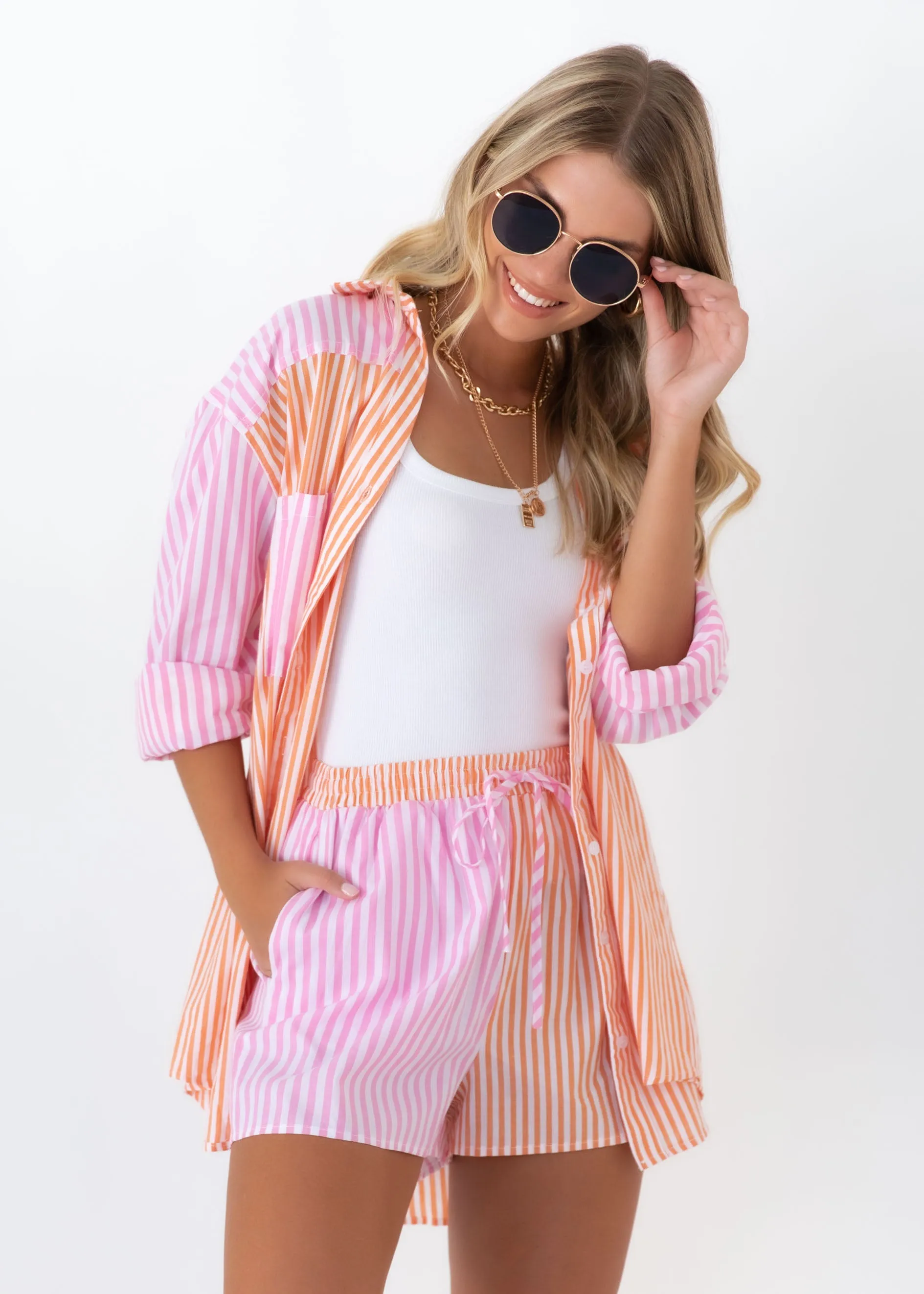 Small Talks Shirt - Candy Stripe