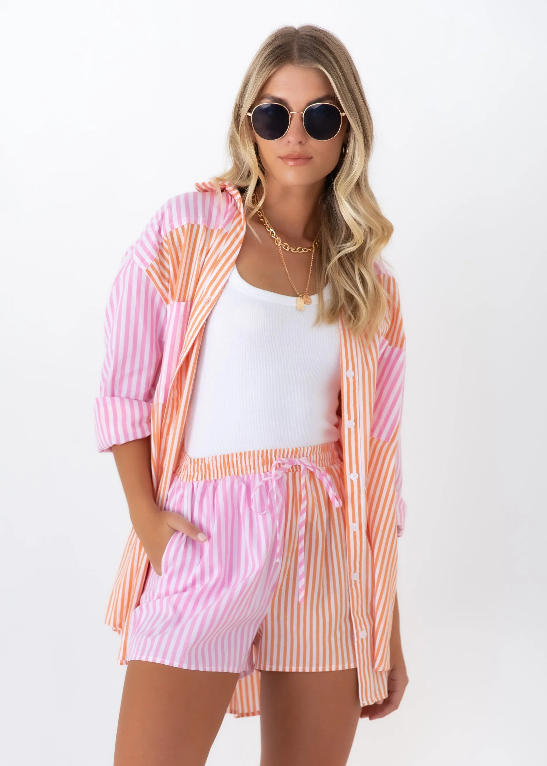 Small Talks Shirt - Candy Stripe