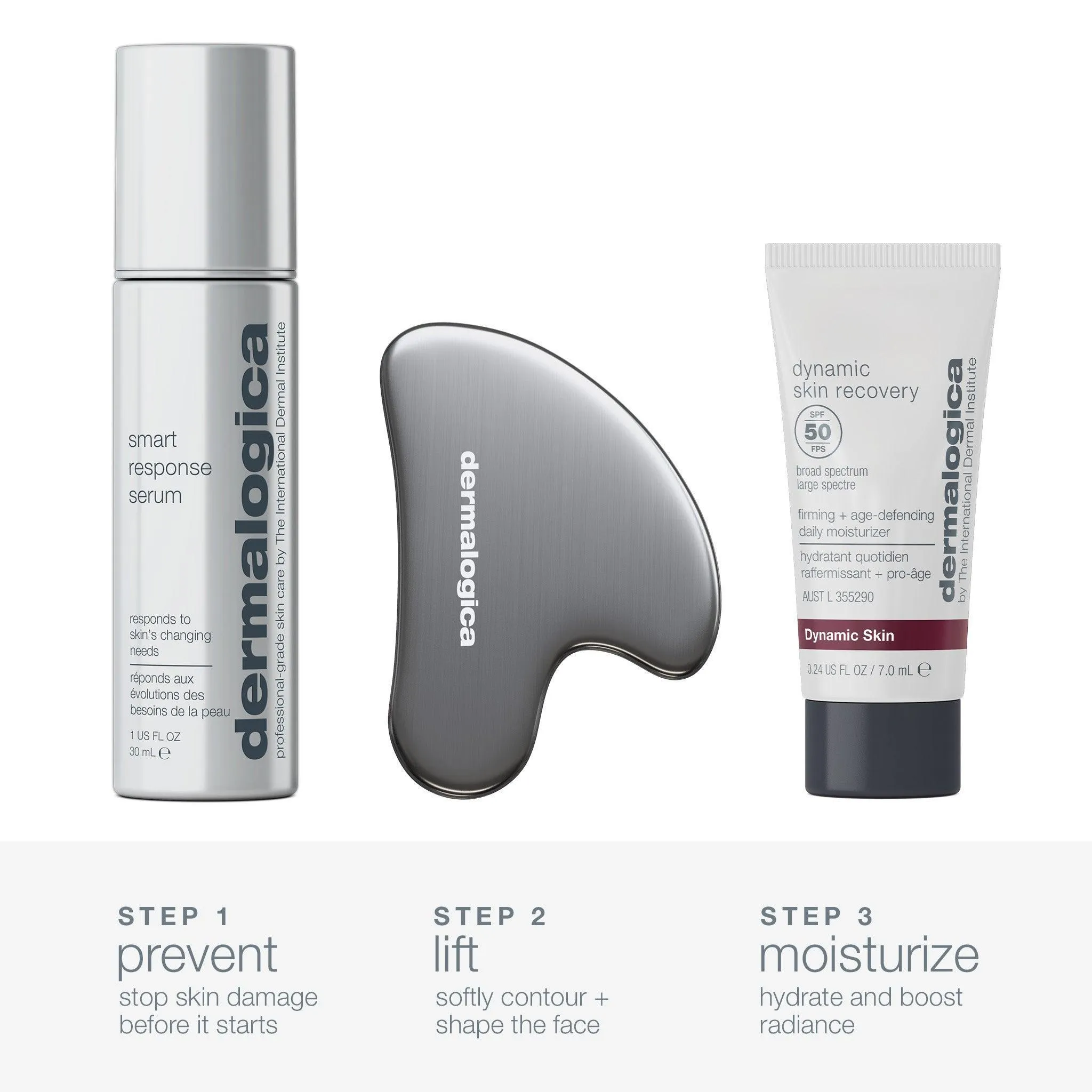 smart response serum kit (1 full-size   free travel and gua sha)