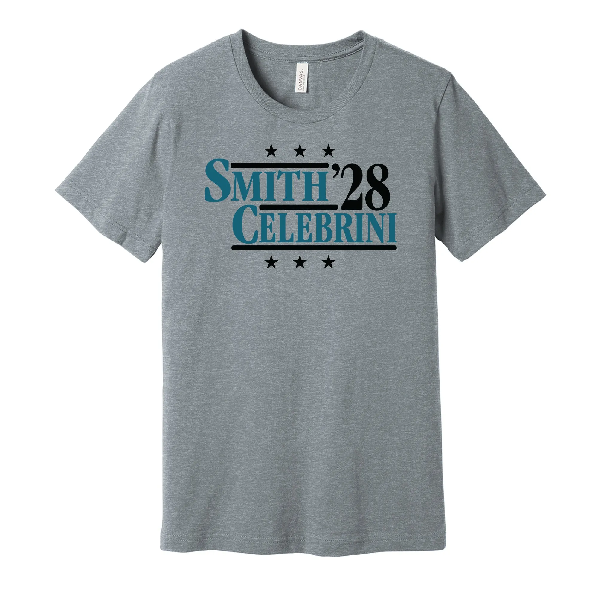 Smith & Celebrini '28 - San Jose Hockey Political Campaign Parody T-Shirt - Hyper Than Hype Shirts