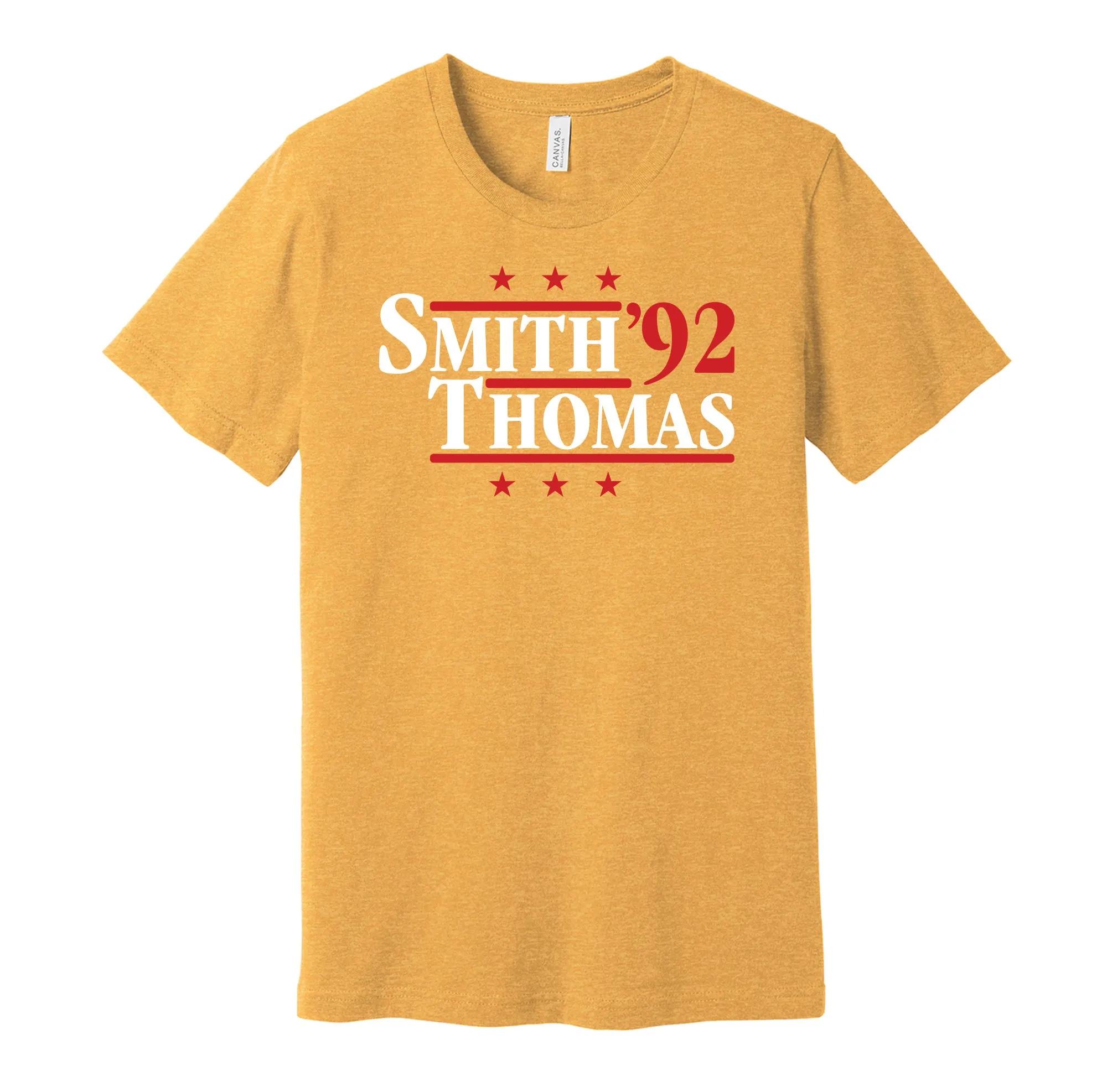 Smith & Thomas '92 - Kansas City Football Legends Political Campaign Parody T-Shirt - Hyper Than Hype Shirts