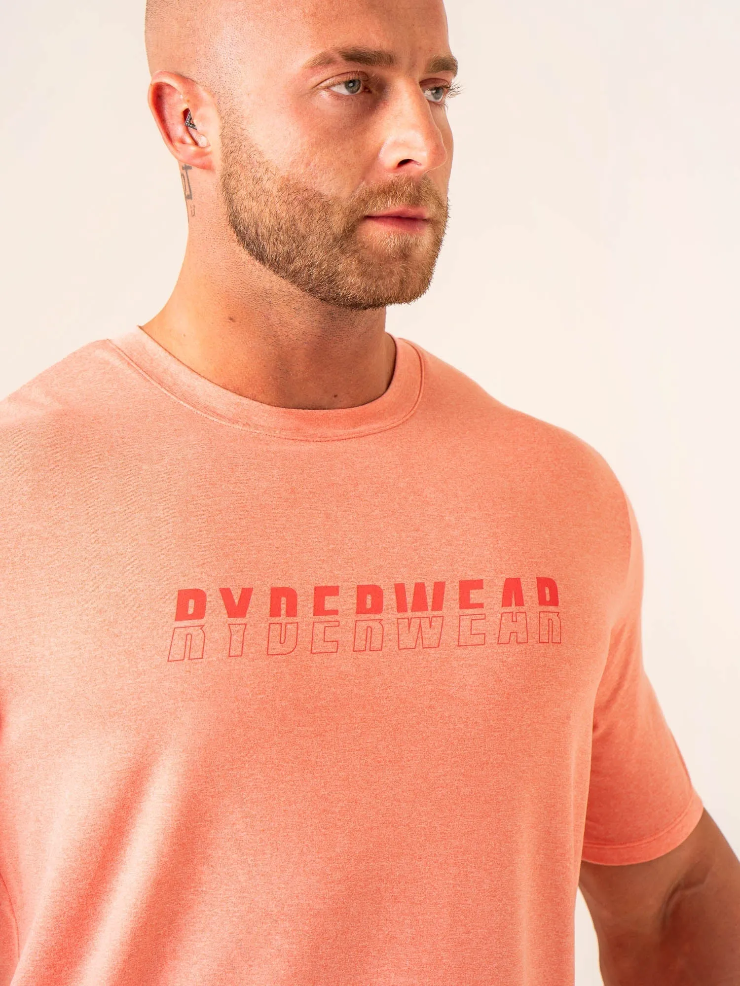 Soft Tech T-Shirt - Coral Marl
