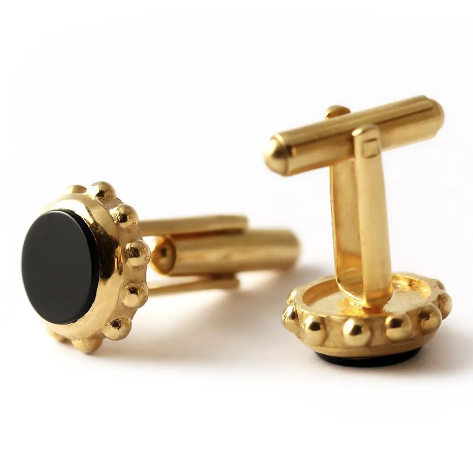 Somi- unusual cufflinks with onyx