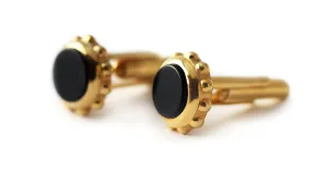 Somi- unusual cufflinks with onyx