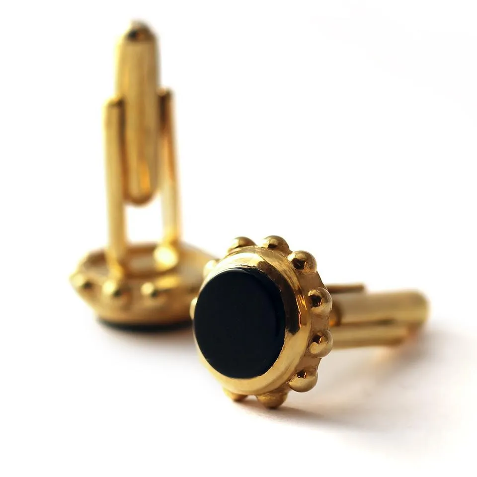 Somi- unusual cufflinks with onyx