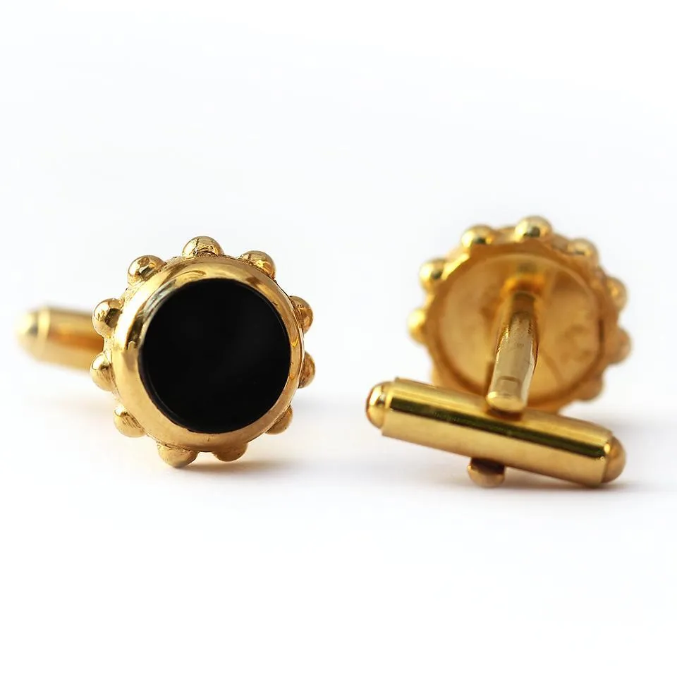 Somi- unusual cufflinks with onyx