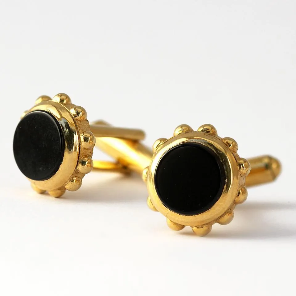 Somi- unusual cufflinks with onyx