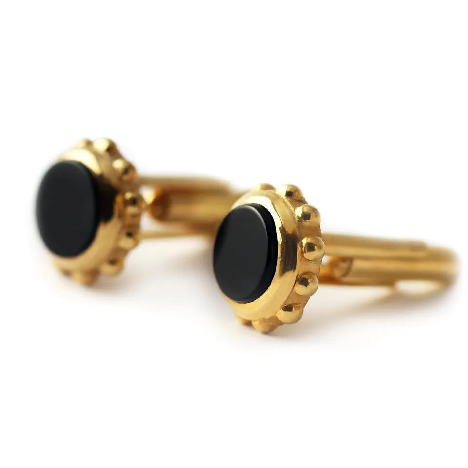 Somi- unusual cufflinks with onyx