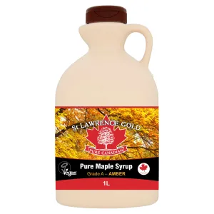 St Lawrence Gold Pure Canadian Maple Syrup Grade A Amber Colour Rich Taste 1 litre