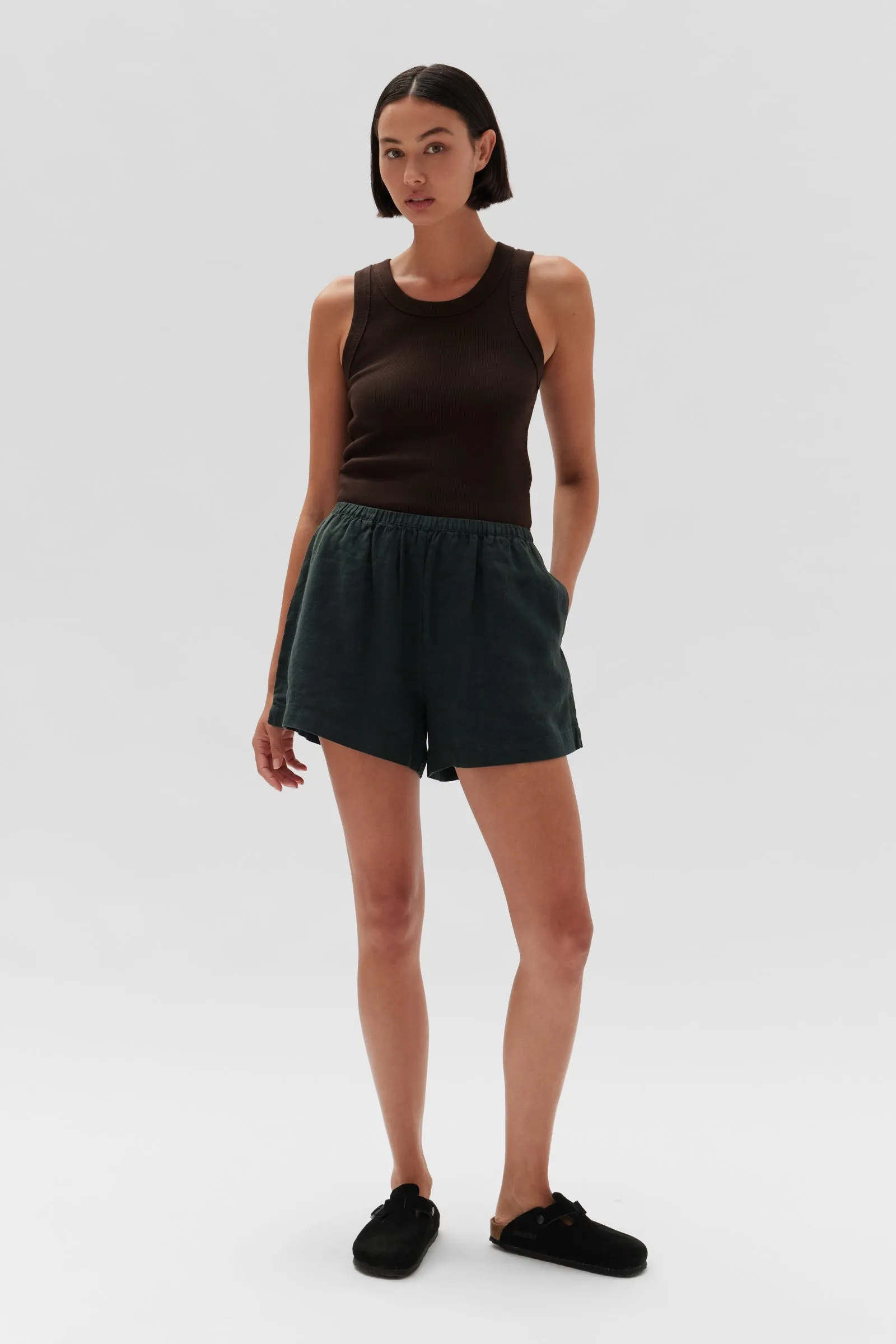 Stella Linen Short Cypress
