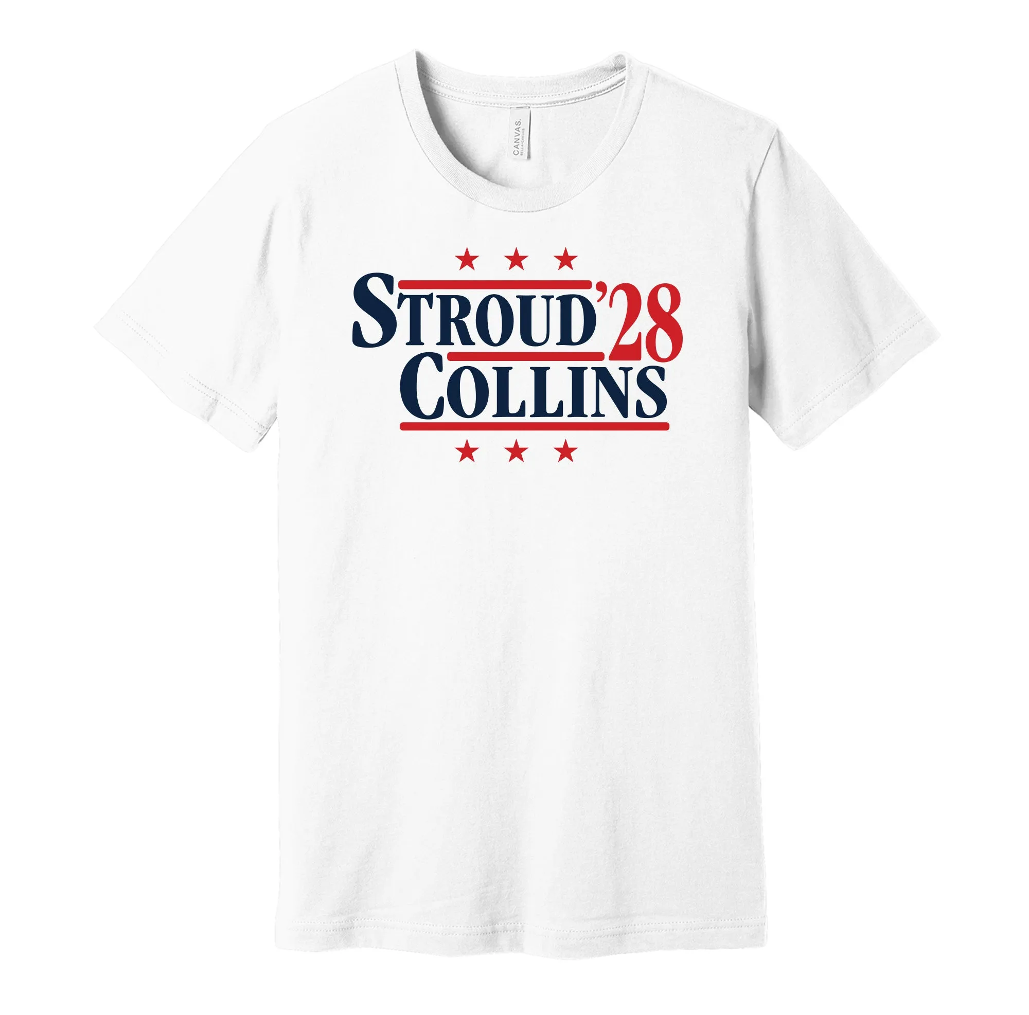 Stroud & Collins '28 - Houston Football Legends Political Campaign Parody T-Shirt - Hyper Than Hype Shirts