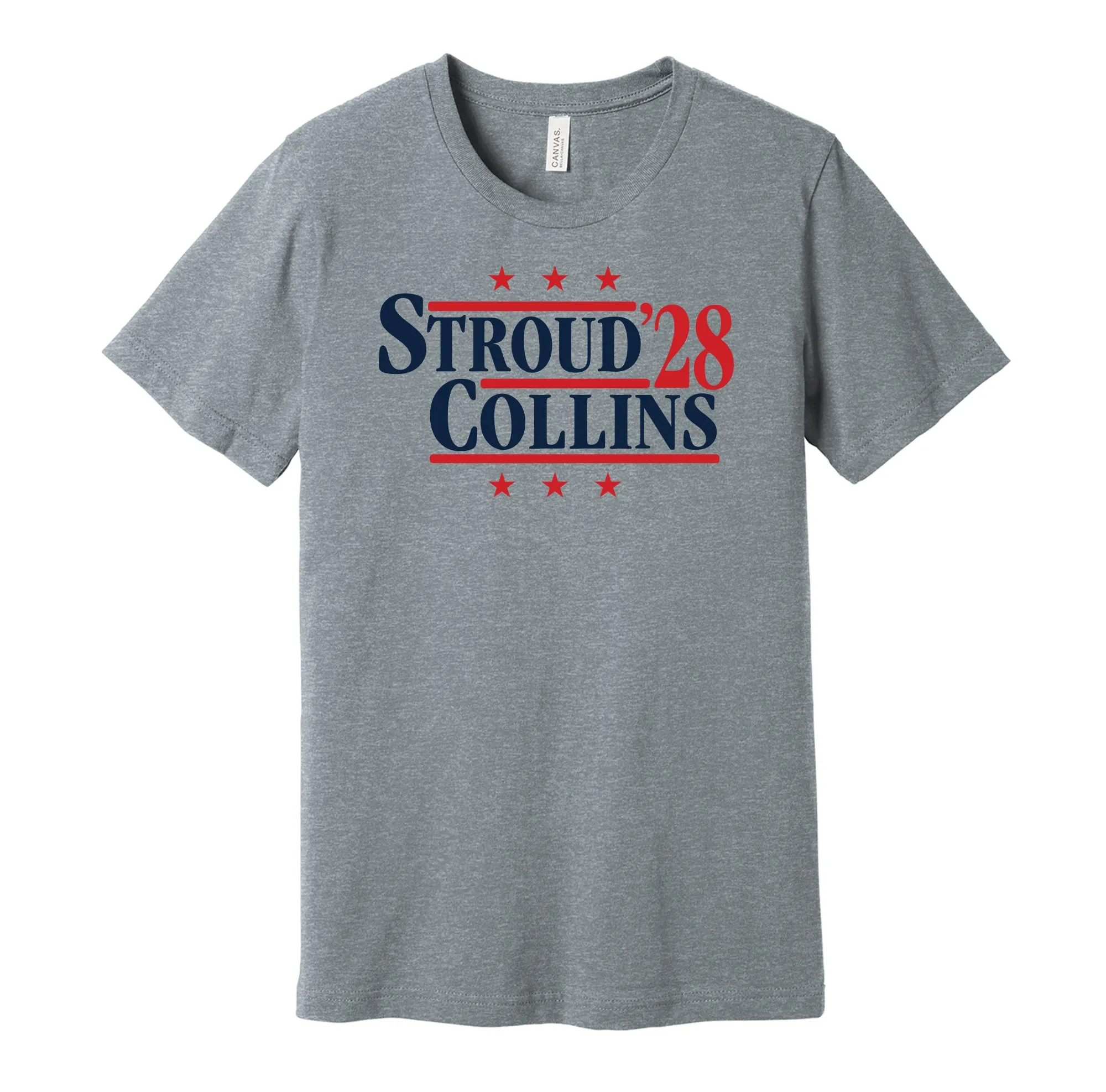 Stroud & Collins '28 - Houston Football Legends Political Campaign Parody T-Shirt - Hyper Than Hype Shirts
