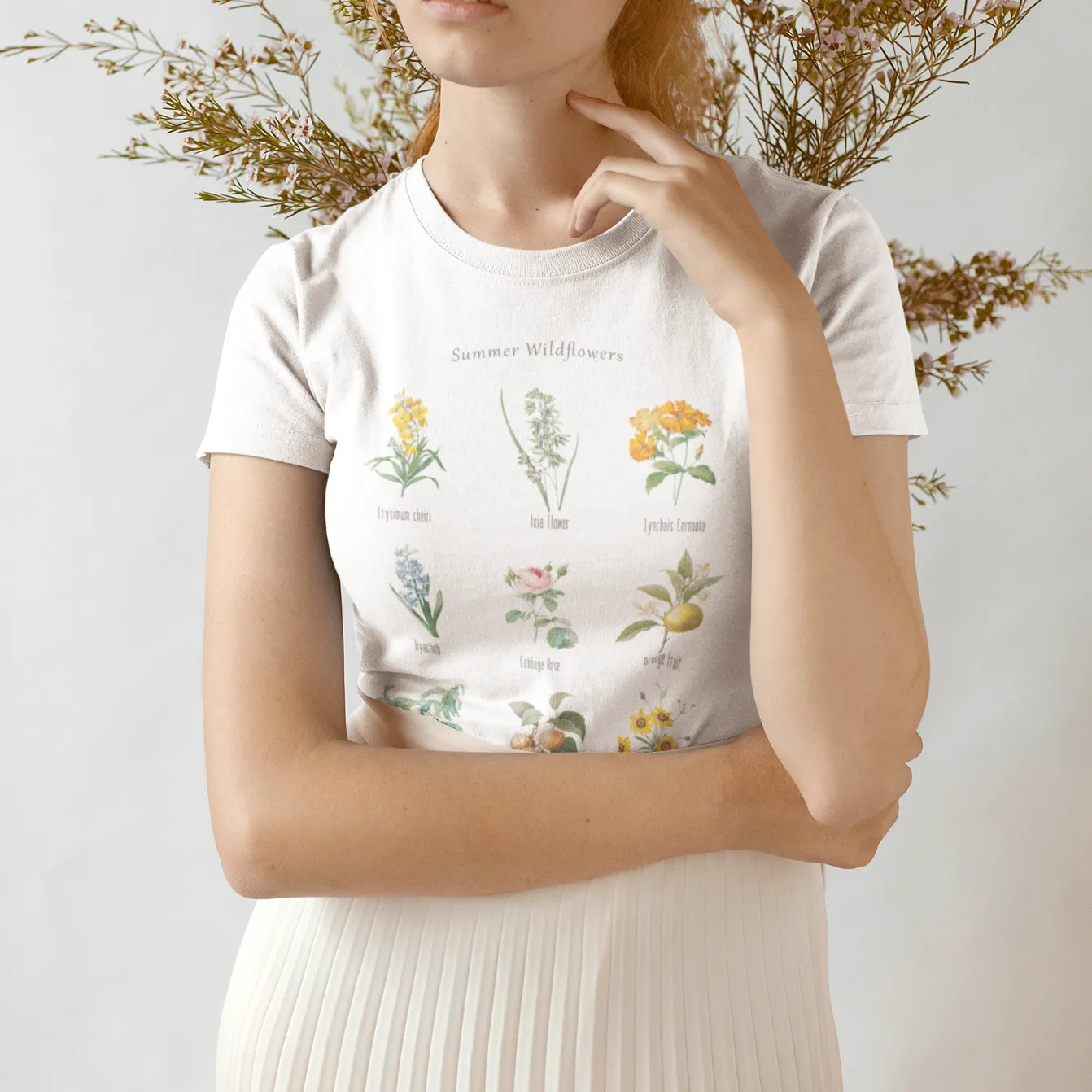 Summer Wildflowers Unisex Crew Neck Tee