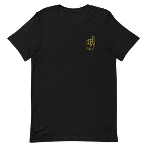 Super Soft Black & Gold Embroidered Tee