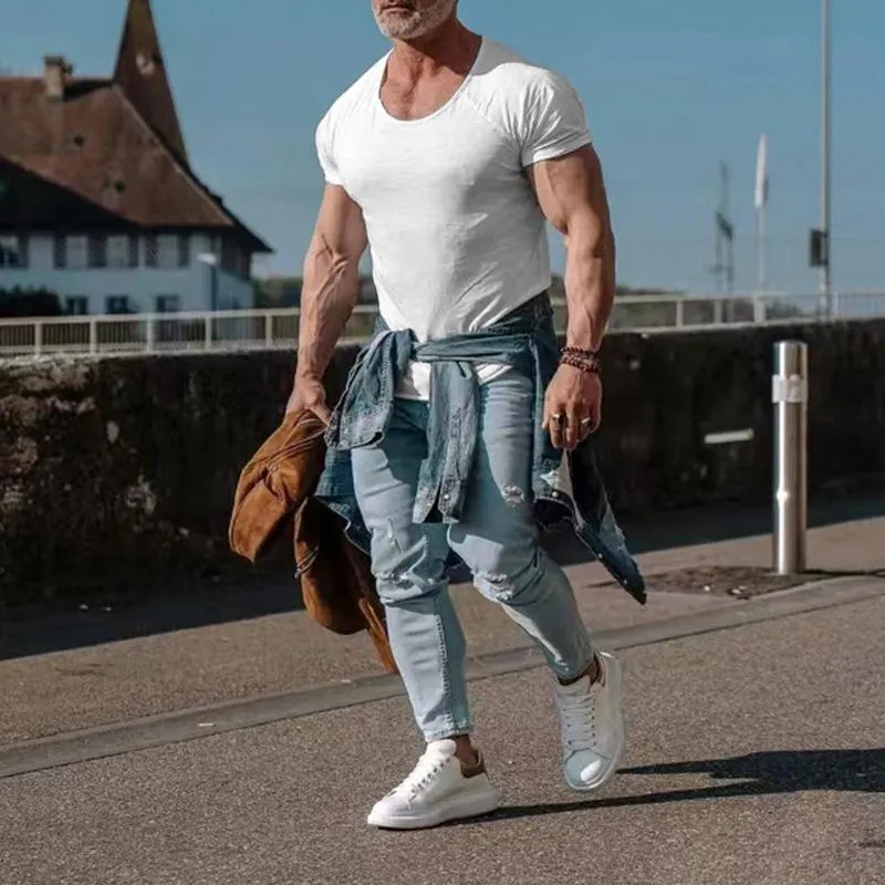 T-shirt de sport à manches courtes et col rond vintage