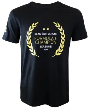 T-SHIRT DS TECHEETAH Formula E Team Winner Crest Tee Jev Mens Cheetah NEW!