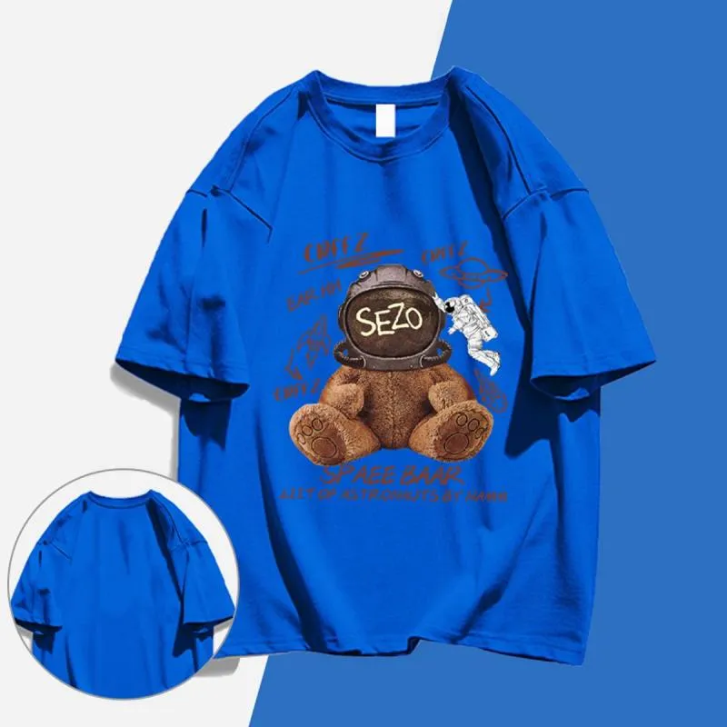 T-shirt en coton imprimé ours vintage