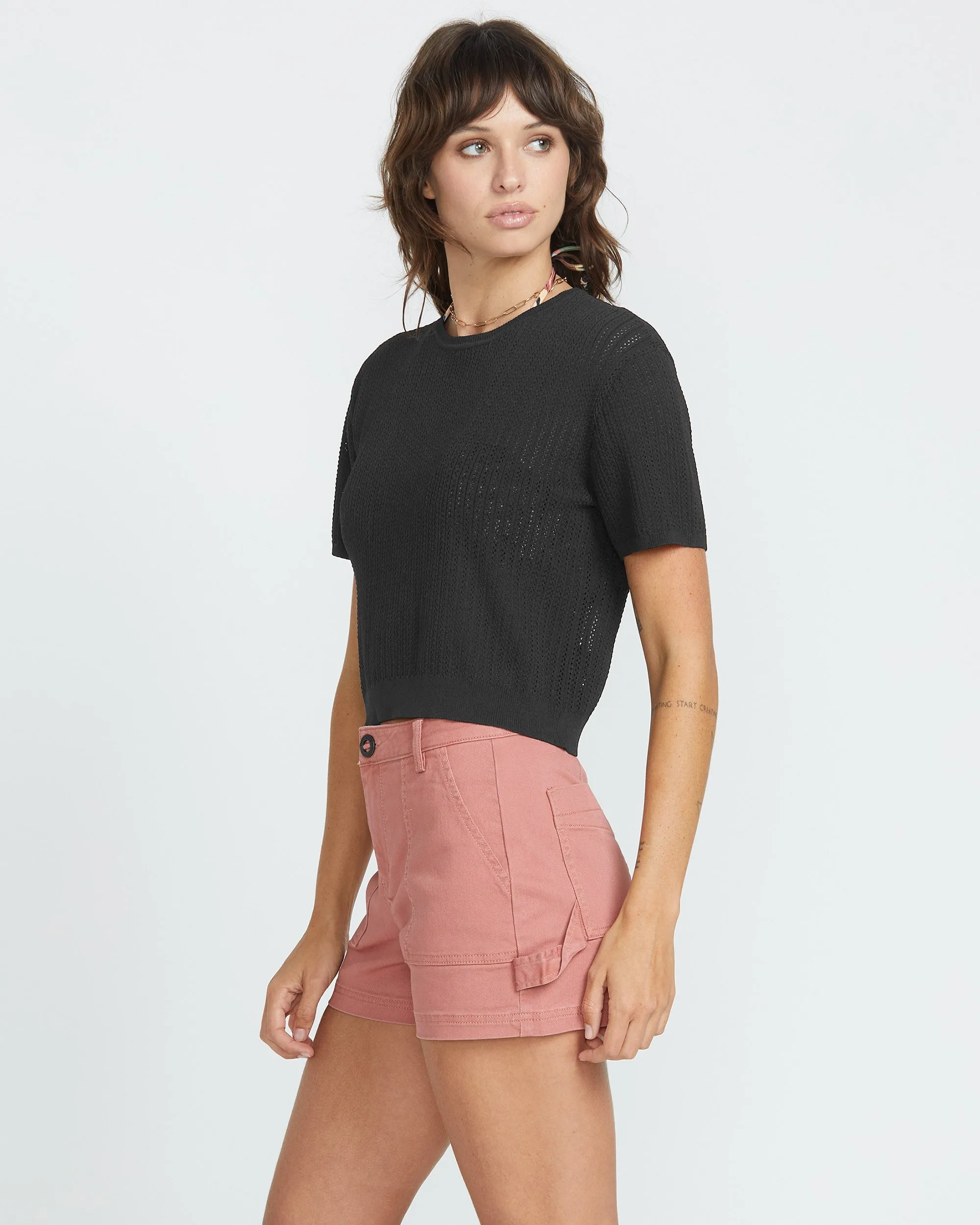 T-shirt Meshy Beach - BLACK