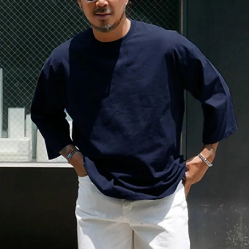 T-shirt vintage à col rond pour homme