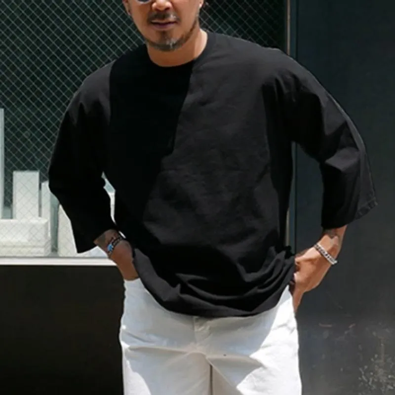 T-shirt vintage à col rond pour homme
