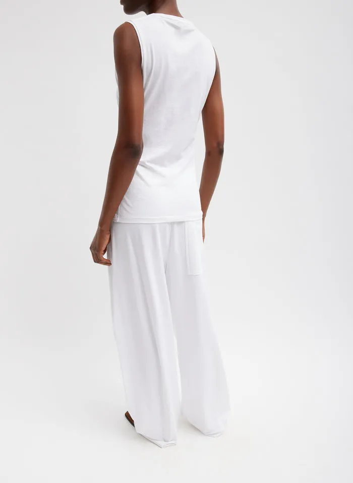 T-Shirting Shirred Crewneck Top