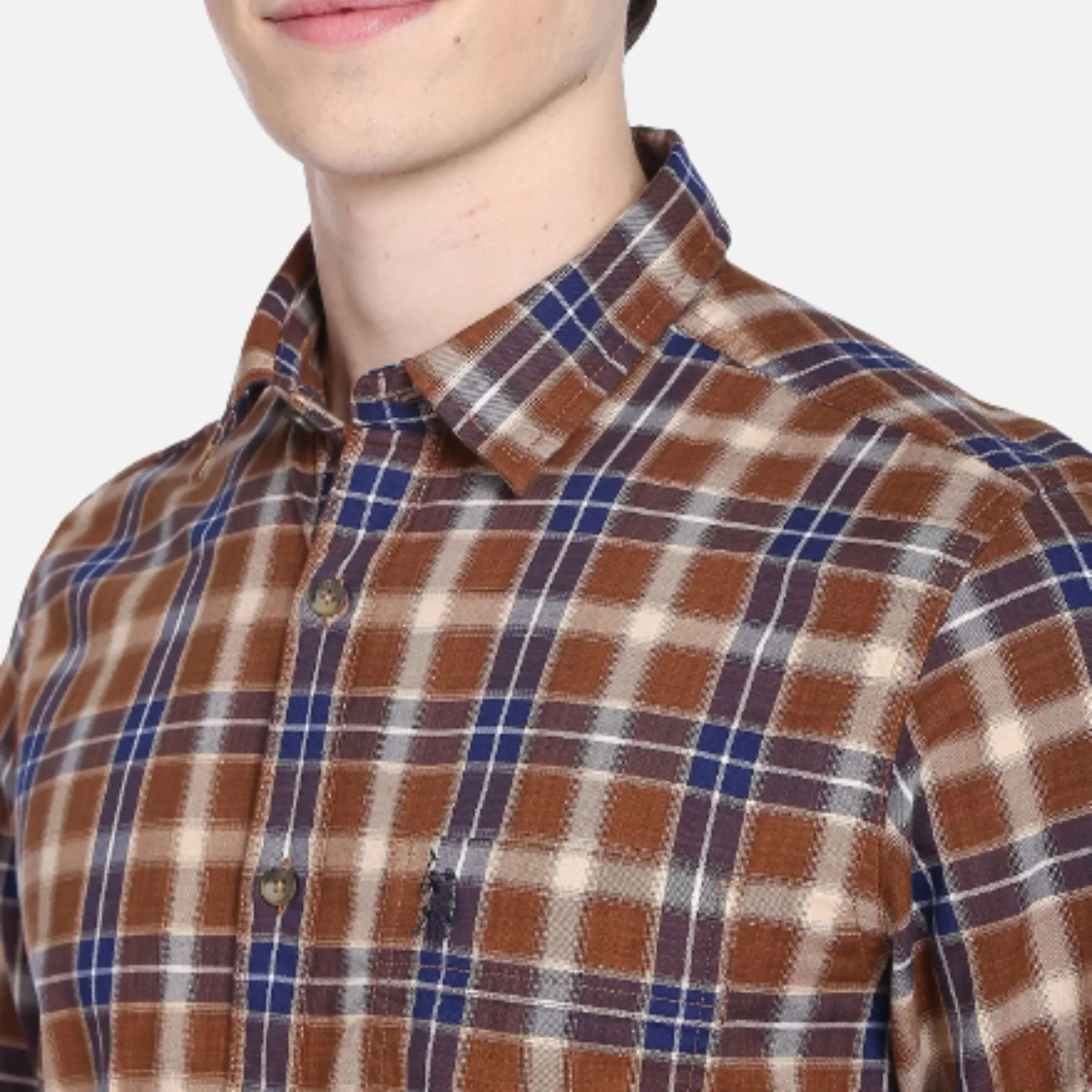 Tartan Check Twill Casual Shirt