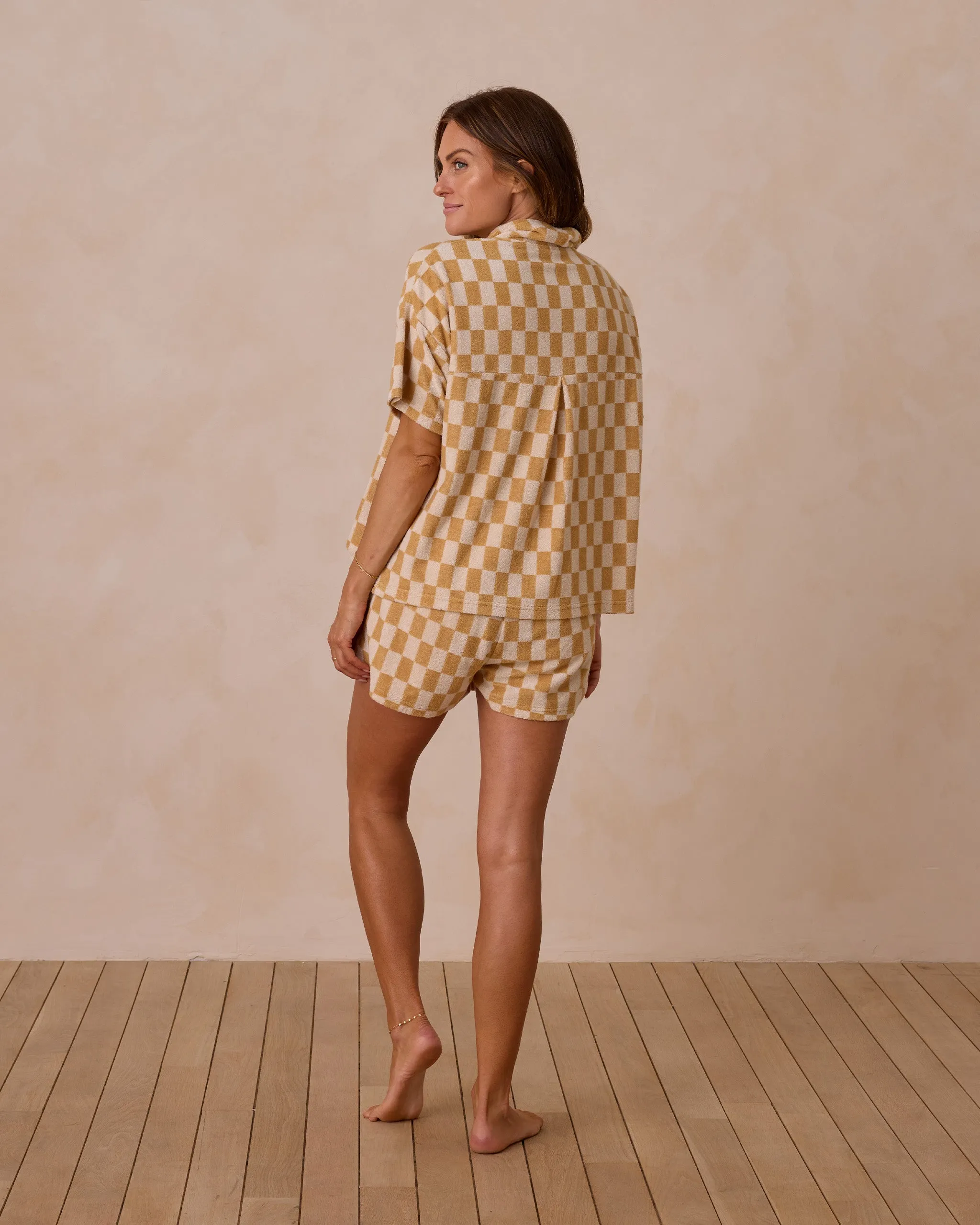Terry Cover-Up Set || Marigold Check