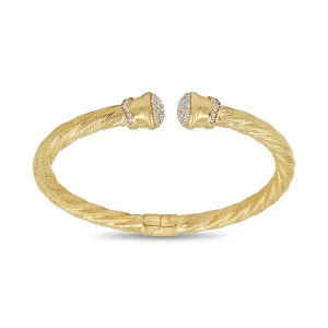 Textured Cuff Bracelet in 14k Gold
