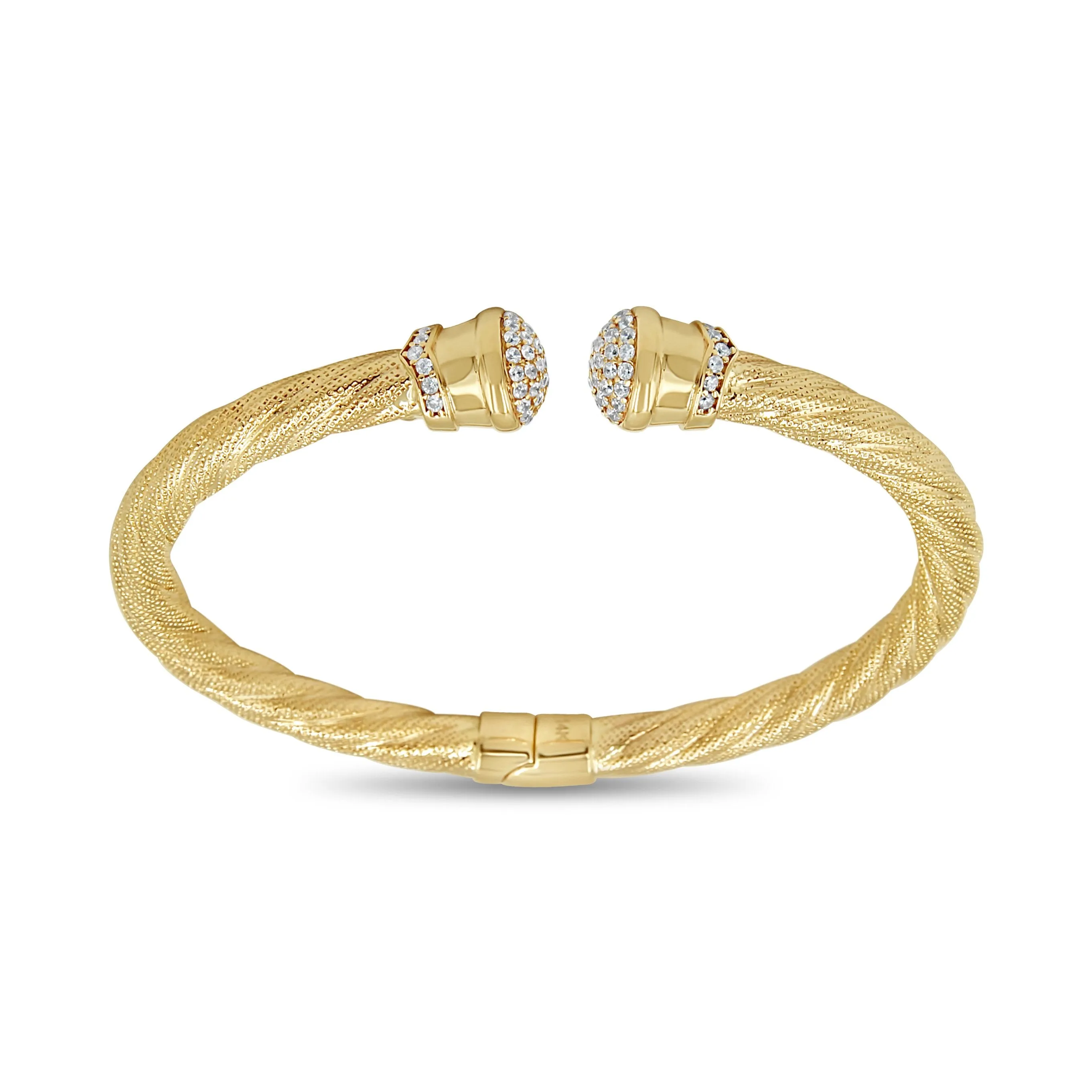 Textured Cuff Bracelet in 14k Gold