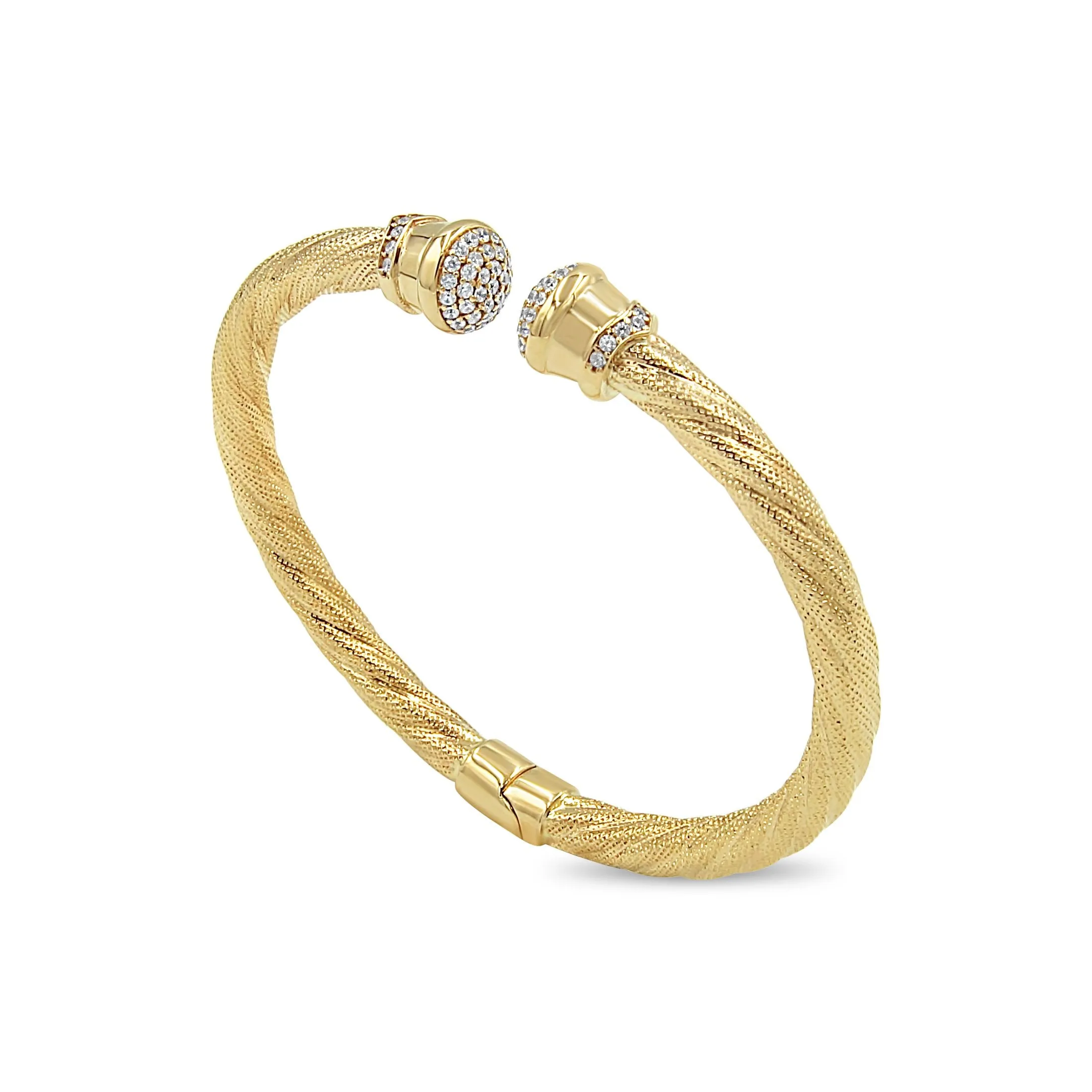 Textured Cuff Bracelet in 14k Gold