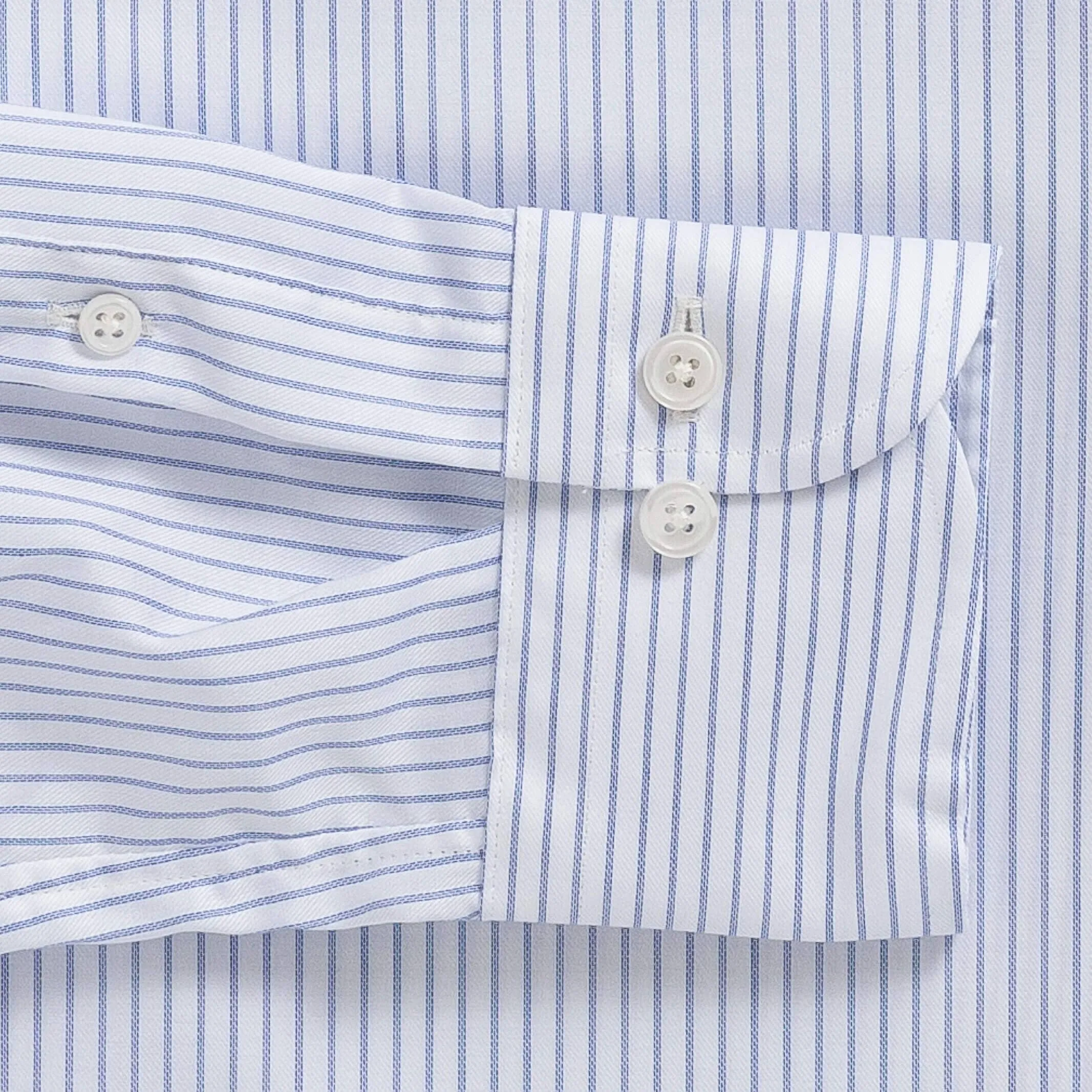 The Blue Owenby Comfort Stretch Stripe Custom Shirt