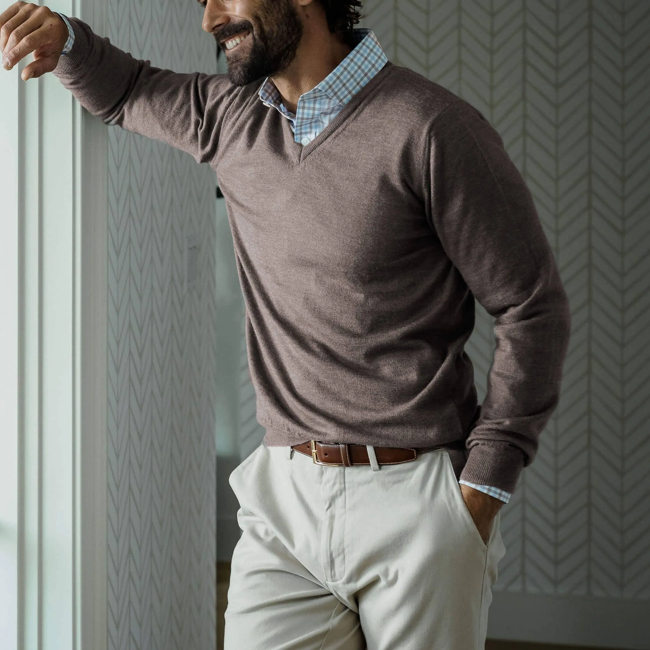 The Brown Arville Comfort Stretch Custom Shirt