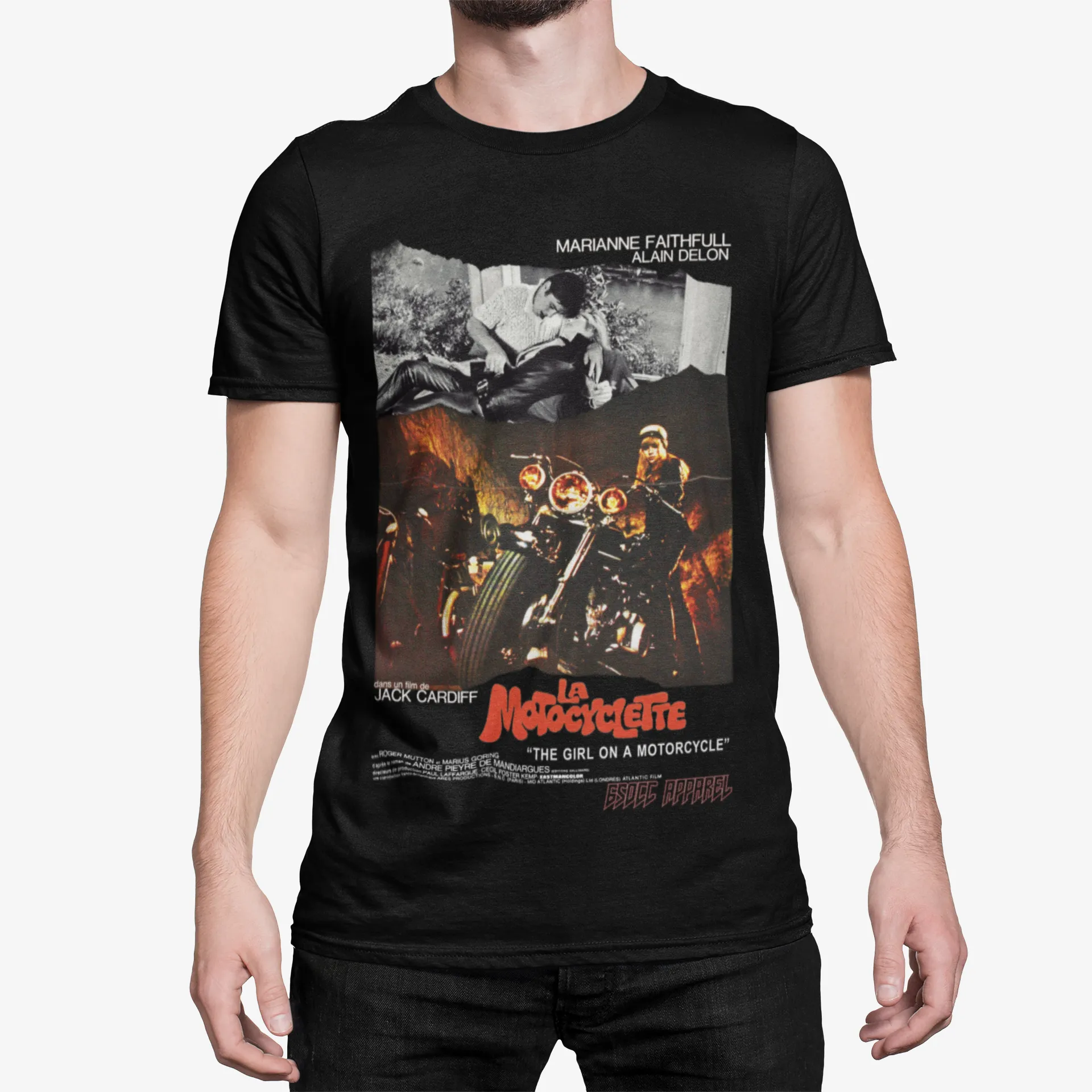 THE GIRL ON A MOTORCYCLE French Poster 650CC t-shirt