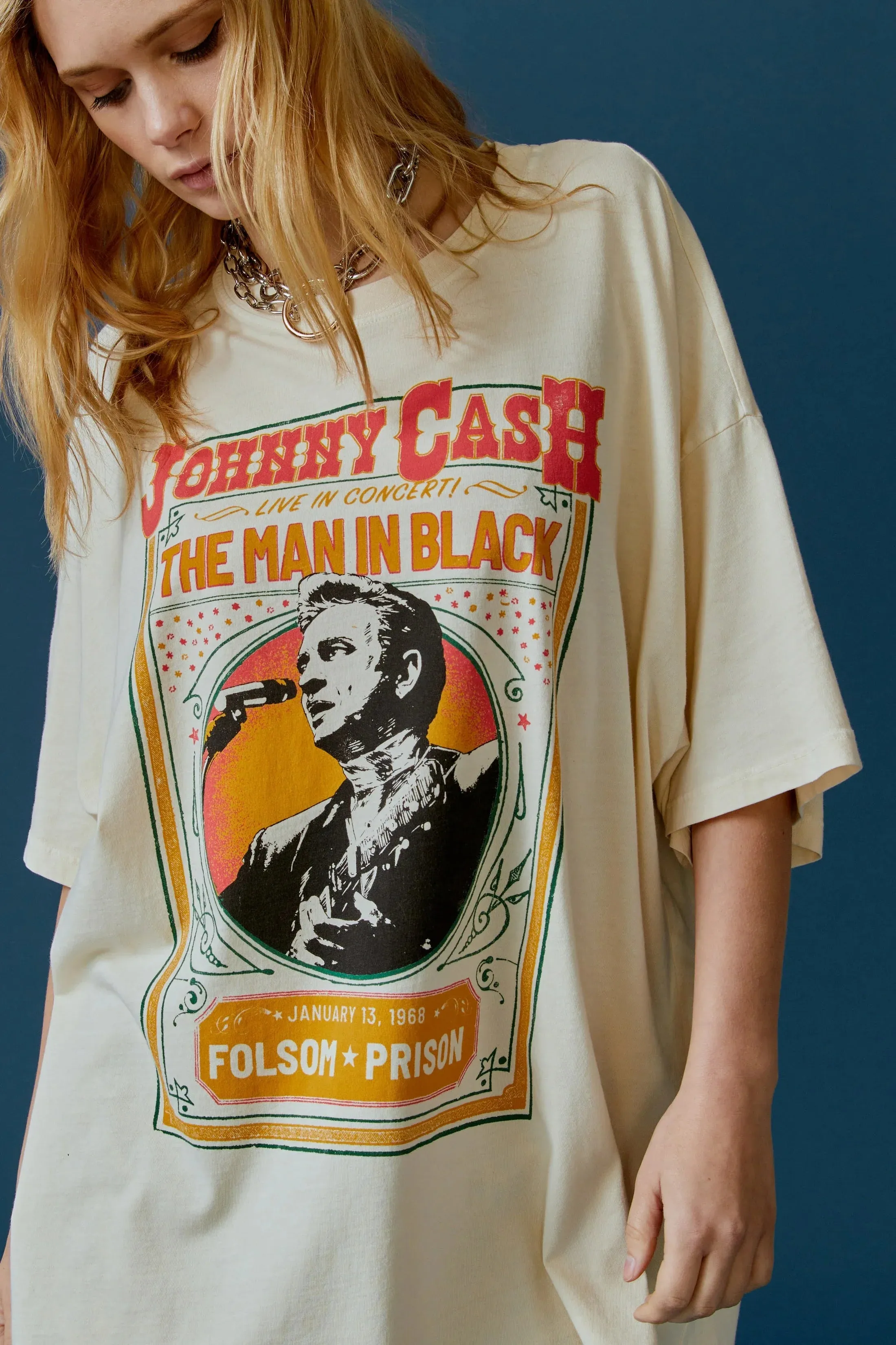 The Johnny Cash Live In Concert OS Tee by Daydreamer