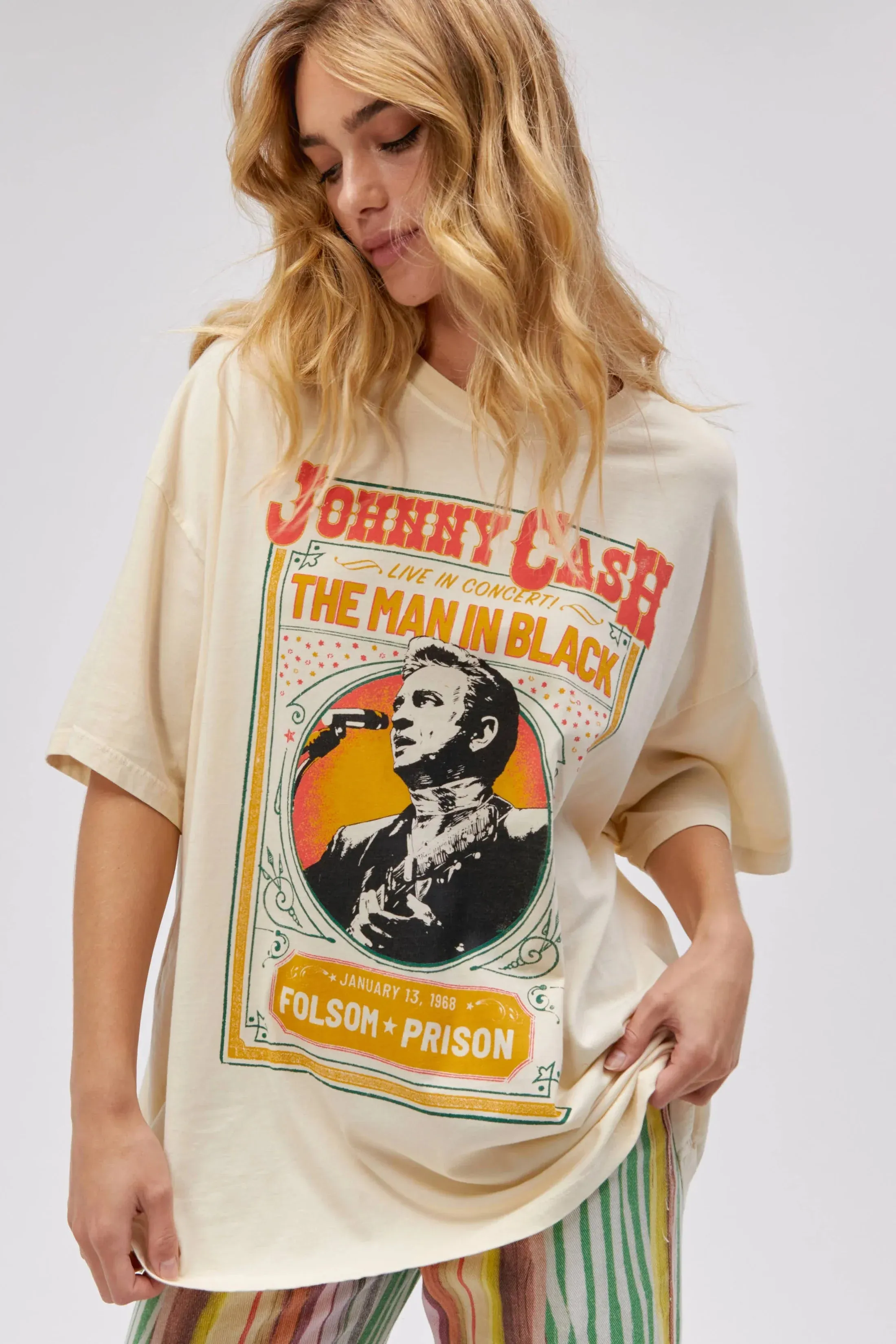 The Johnny Cash Live In Concert OS Tee by Daydreamer