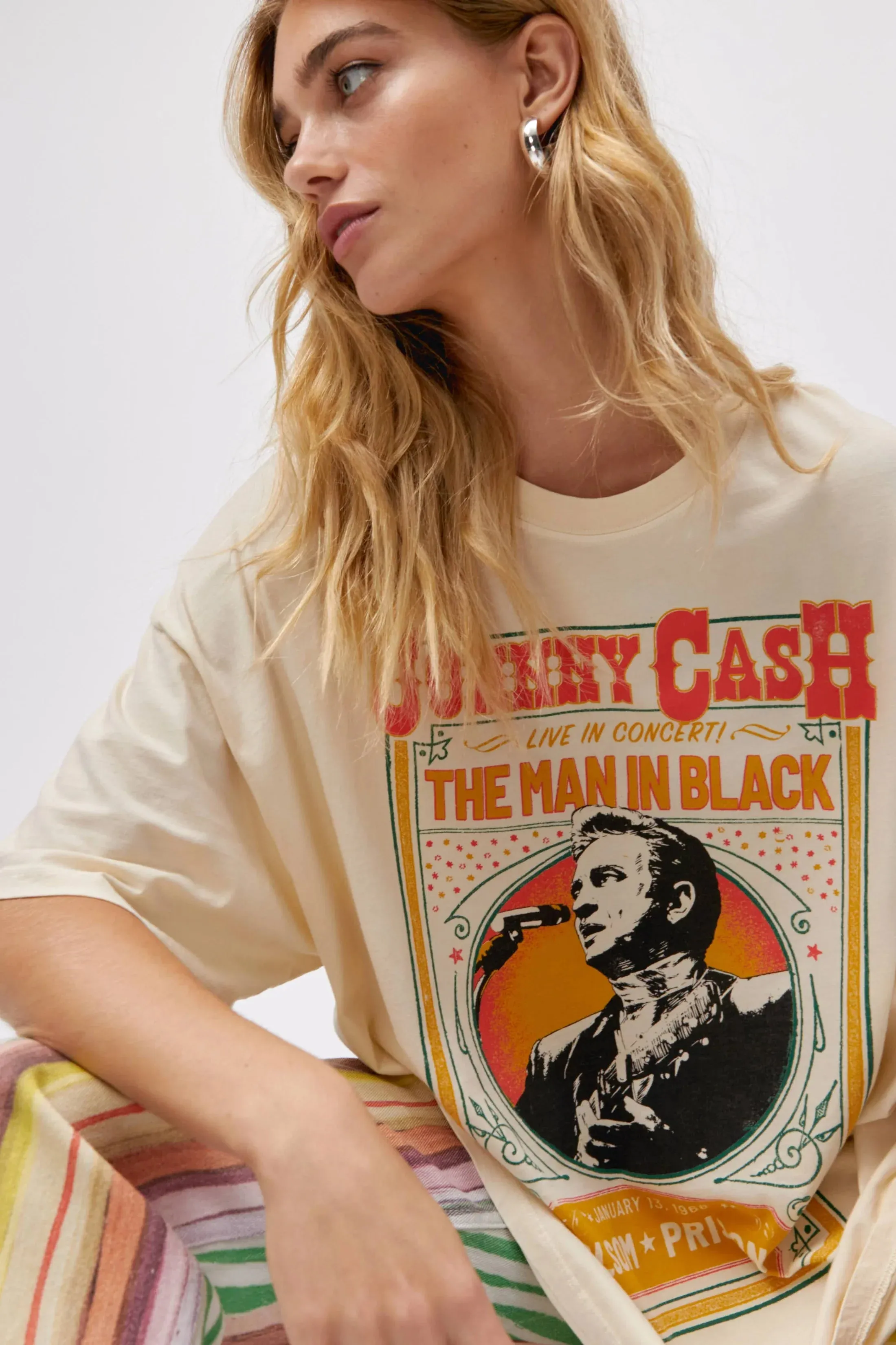 The Johnny Cash Live In Concert OS Tee by Daydreamer