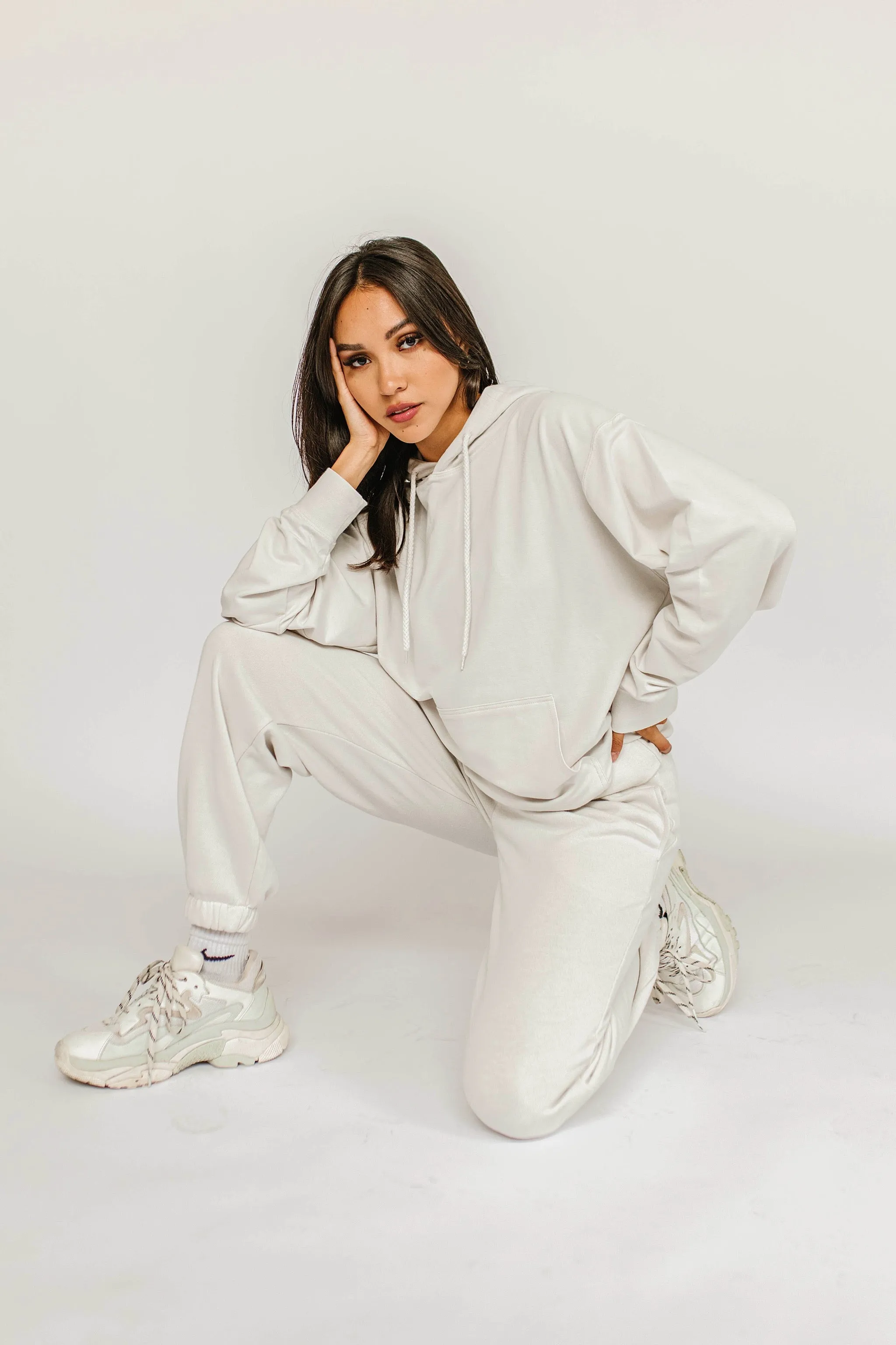 The Vibe Catch Oversized Sweatshirt // Stone *RESTOCKED*